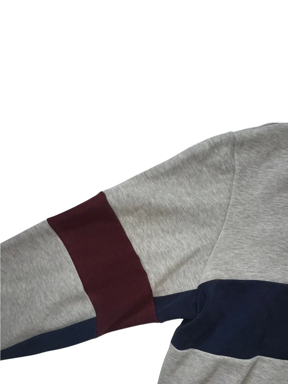 Polo Ralph Lauren Men XL Heavyweight Full Zip Sweatshirt Colorblock Gray Navy
